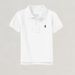 🤍🩵RL🩵🤍 PRISTINE Unisex Classic White Pique Polo. 24m.